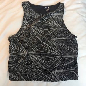 Sparkly cropped top